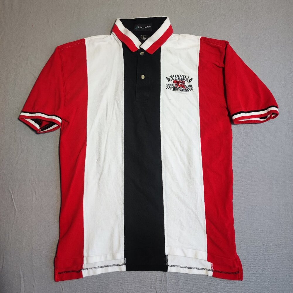 Knoxville Raceway polo shirt men's size M red white blue colour short sleeve